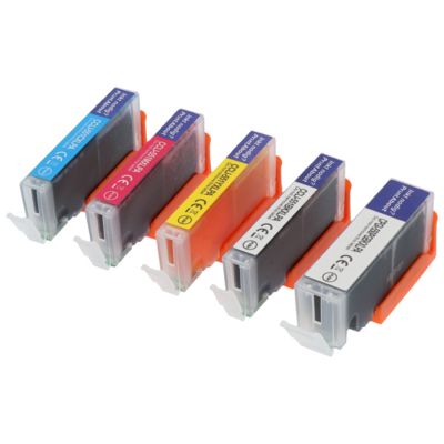 Cartouche compatible Canon PGI-550PGBK / CLI-551BK XL - 5 couleurs - Grande capacité - Multipack