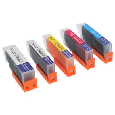 Cartouche compatible Canon PGI-550PGBK / CLI-551BK XL - 5 couleurs - Grande capacité - Multipack