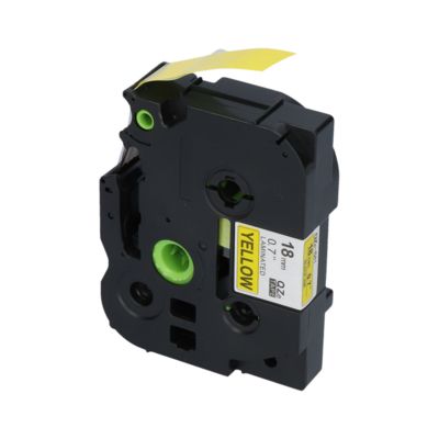 PrintAbout Huismerk vervangt Brother TZe-641 Tape Zwart op geel (18 mm)