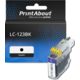 PrintAbout Huismerk vervangt Brother LC-123BK Inktcartridge Zwart