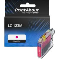 PrintAbout Huismerk vervangt Brother LC-123M Inktcartridge Magenta