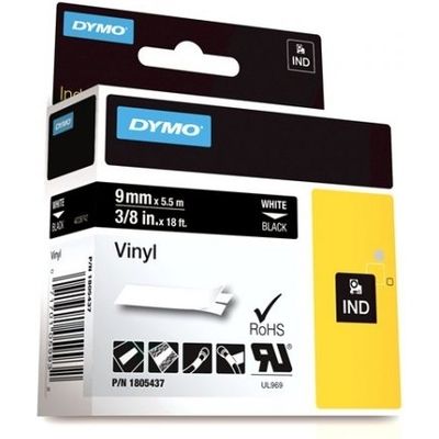 Dymo 1805437 Tape Wit op zwart (9 mm)