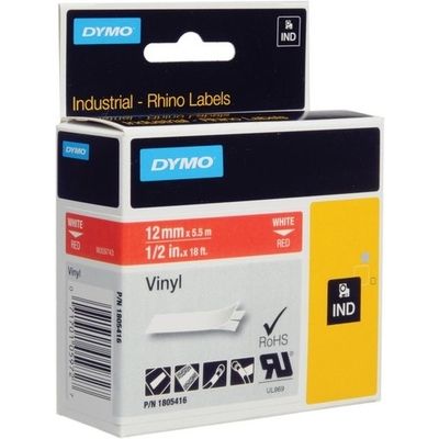 Dymo 1805416 Tape Zwart op rood (12 mm)