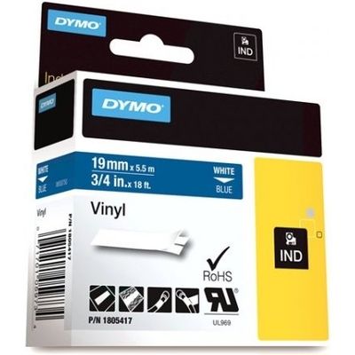 Dymo 1805417 Tape Wit op blauw (19 mm)