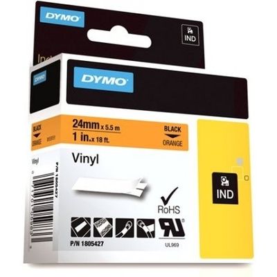Dymo 1805427 Tape Zwart op oranje (24 mm)