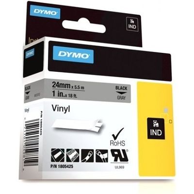 Dymo 1805425 Labeltape Zwart op grijs (24 mm)