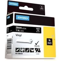 Dymo 1805432 Ruban d'étiquetage Vinyle blanc sur noir (24 mm)