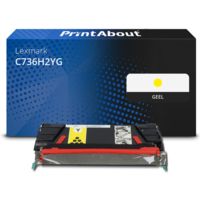 Huismerk Lexmark C736H2YG Toner Geel Hoge capaciteit