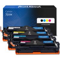 Toner compatible Canon 731H - 4 couleurs - Grande capacité - Multipack