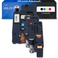 Toner compatible Dell 593-11140 (810WH) - 4 couleurs - Multipack