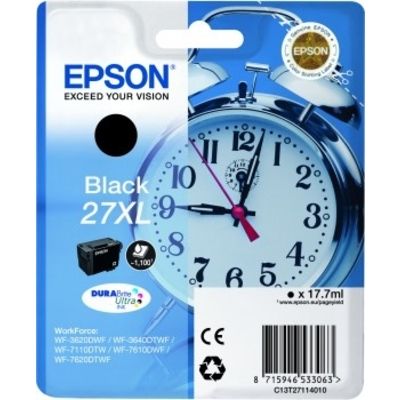 Epson 27XL (C13T27114012) Inktcartridge Zwart Hoge capaciteit