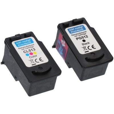 Cartouche compatible Canon PG-512 / CL-513 - Noir + 3 couleurs - Grande capacité - Multipack