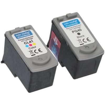 Huismerk Canon PG-40 / CL-41 Inktcartridge Zwart + 3 kleuren Multipack