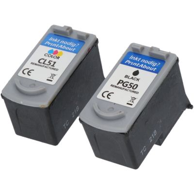 Cartouche compatible Canon PG-50 / CL-51 - Noir + 3 couleurs - Multipack