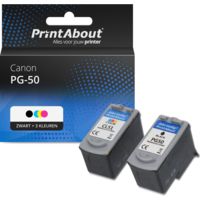 Huismerk Canon PG-50 / CL-51 Inktcartridge Zwart + 3 kleuren Multipack