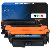 Toner compatible HP 647A (CE260A) - 4 couleurs - Multipack