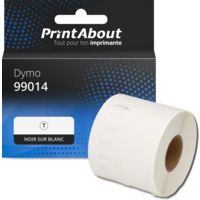 Étiquette compatible Dymo 99014 (S0722430 (zonder chip)) - (101 mm x 54 mm) - Noir sur blanc