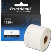 Huismerk Dymo 11354 Etiket Zwart op wit (57 mm x 32  mm)