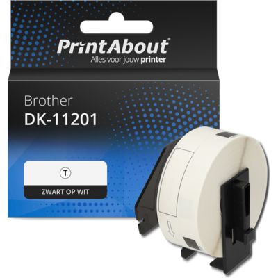 Huismerk Brother DK-11201 Etiket Zwart op wit (29 mm x 90  mm)