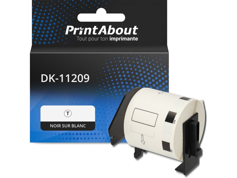 Rouleaux Étiquettes Brother DK-22225 - 38mm X 30.48m - Noir Sur Blanc - Lot De 6 - Compatible QL Series