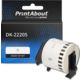 PrintAbout Huismerk vervangt Brother DK-22205 Etiket Zwart op wit (62 mm)