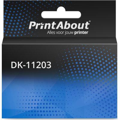 PrintAbout Huismerk vervangt Brother DK-11203 Multipack (17 mm x 87 mm) 5 rollen