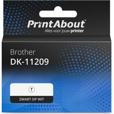 Huismerk Brother DK-11209 Etiket Zwart op wit (29 mm x 62 mm) 5 rollen