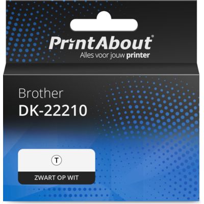 Huismerk Brother DK-22210 Etiket Zwart op wit (29 mm) 5-pack