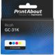 Cartouche compatible Ricoh GC-31K (405688) - 4 couleurs - Multipack