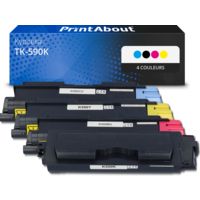 Toner compatible Kyocera TK-590K - 4 couleurs - Multipack