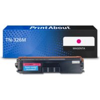 PrintAbout Huismerk vervangt Brother TN-326M Toner Magenta Hoge capaciteit