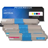 Toner compatible OKI 44973536 - 4 couleurs - Multipack