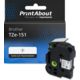 Ruban compatible Brother TZe-151 - (24 mm) - Noir sur transparent