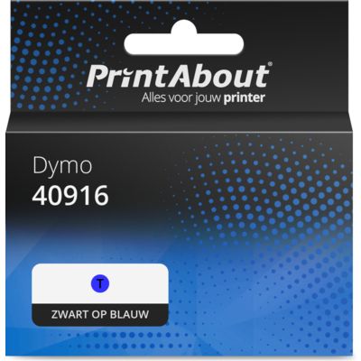 Huismerk Dymo 40916 (S0720710) Tape Zwart op blauw (9 mm)
