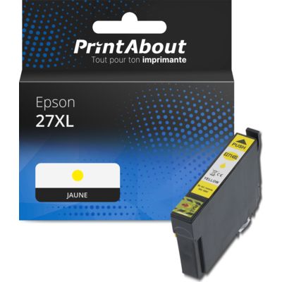 Cartouche compatible Epson 27XL (C13T27144012) - Jaune - Grande capacité