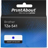Huismerk Brother TZe-541 Tape Zwart op blauw (18 mm)