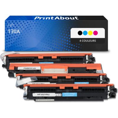 Toner compatible HP 130A (CF350A) - 4 couleurs - Multipack