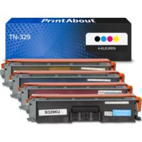 PrintAbout Huismerk vervangt Brother TN-329 Toner 4-kleuren Multipack Extra hoge capaciteit