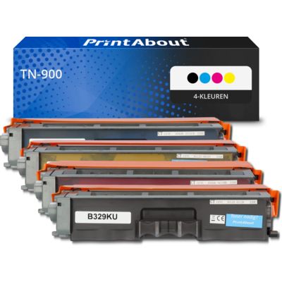 PrintAbout Huismerk vervangt Brother TN-900 Toner 4-kleuren Multipack