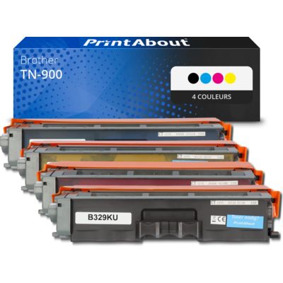 Toner compatible Brother TN-900 - 4 couleurs - Multipack