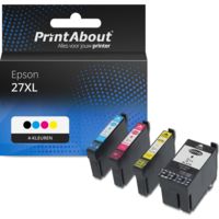 Huismerk Epson 27XL (T2711/12/13/144010) Inktcartridge 4-kleuren Multipack Hoge capaciteit - 1131322