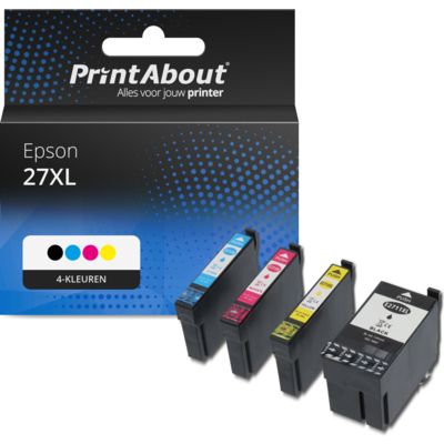 Huismerk Epson 27XL (T2711/12/13/144010) Inktcartridge 4-kleuren Multipack Hoge capaciteit - 1131322