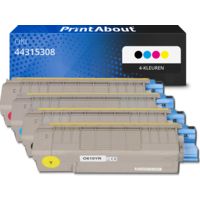 Huismerk OKI 44315308 Toner 4-kleuren Multipack