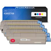 Huismerk OKI 43865708 Toner 4-kleuren Multipack