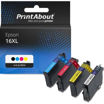 Huismerk Epson 16XL (T1631) Inktcartridge 4-kleuren Multipack