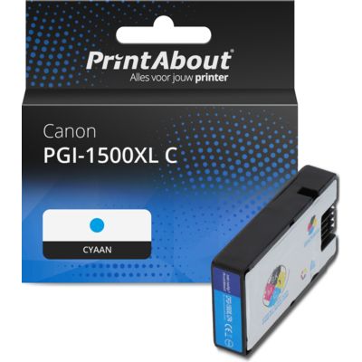 Huismerk Canon PGI-1500XL C Inktcartridge Cyaan Hoge capaciteit