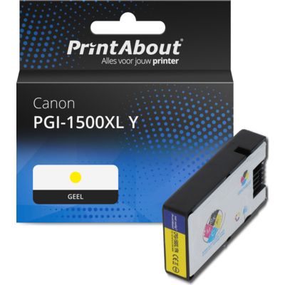 Huismerk Canon PGI-1500XL Y Inktcartridge Geel Hoge capaciteit
