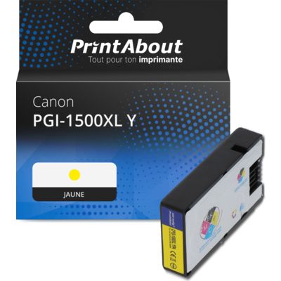 Cartouche compatible Canon PGI-1500XL Y - Jaune - Grande capacité