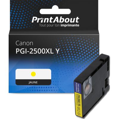Cartouche compatible Canon PGI-2500XL Y  - Jaune - Grande capacité