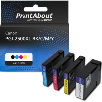 Huismerk Canon PGI-2500XL Inktcartridge 4-kleuren Multipack Hoge capaciteit